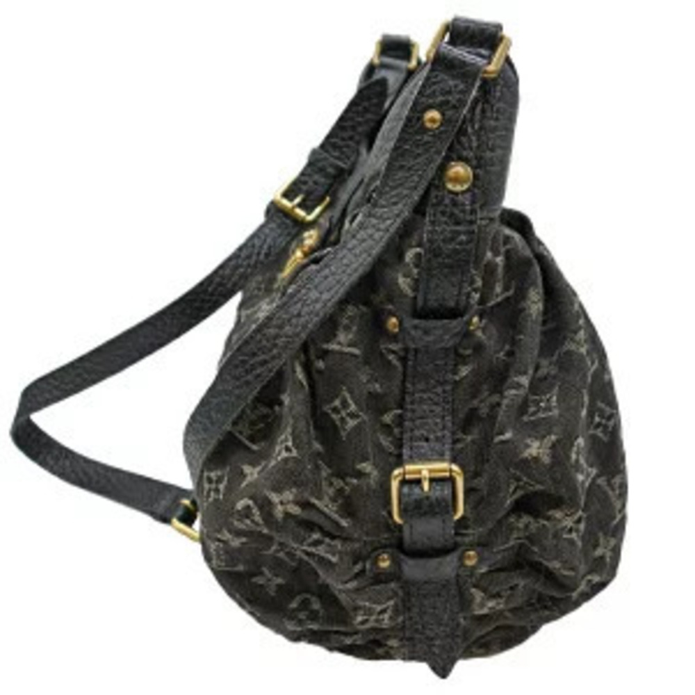 Louis Vuitton Black Monogram Bag Denim Shoulder - Picture 4 of 7